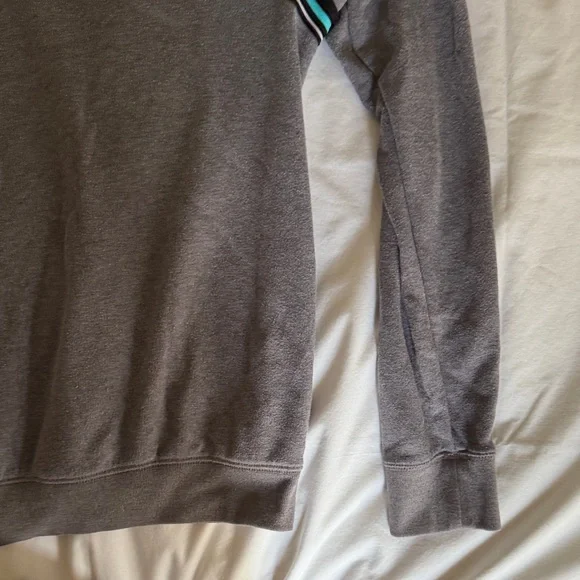 Victoria's Secret Gray Crewneck Sweater with Black and Blue Stripes - Picture 4 of 7